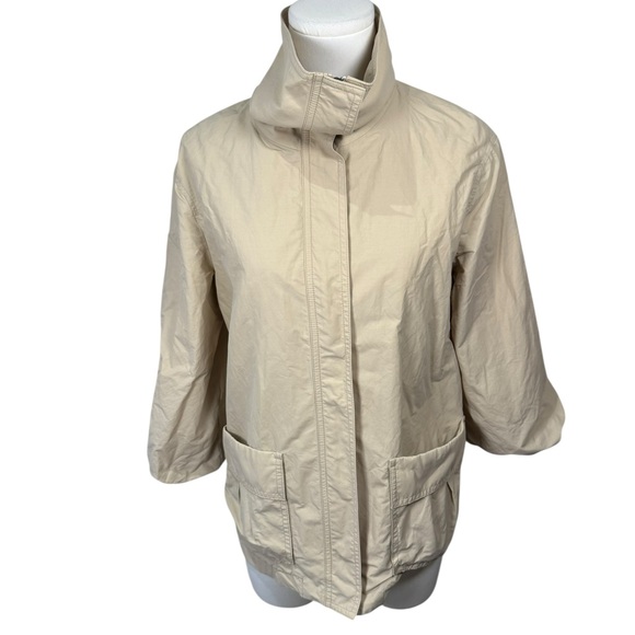 Vince Lightweight Water Resistant Puff Sleeve Jacket In Cream Size XS - Picture 1 of 9